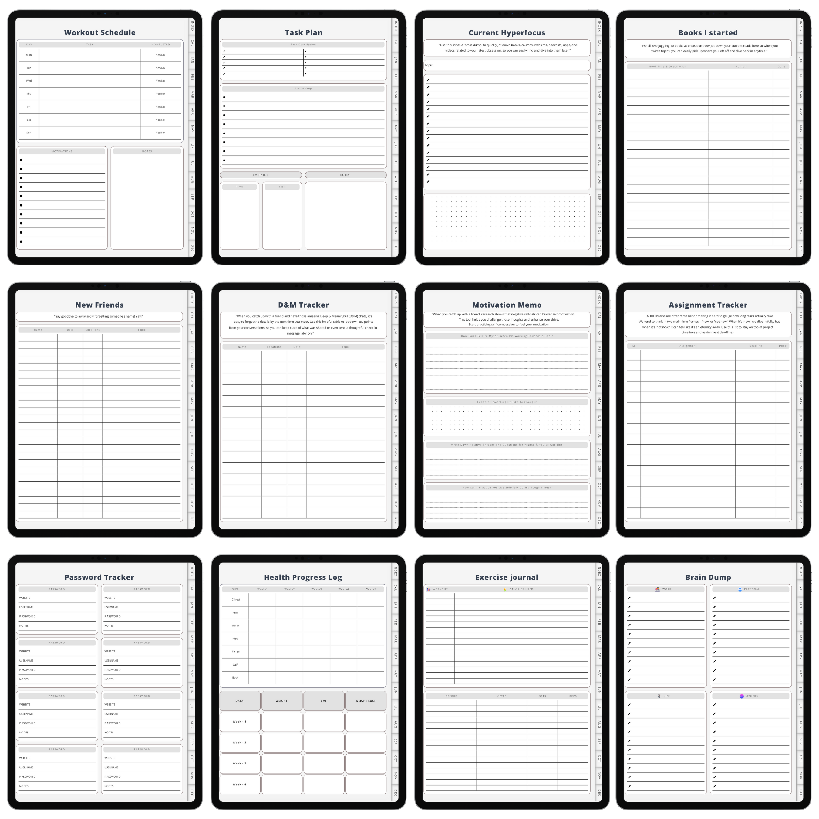 The Ultimate ADHD Digital Planner Prototype (Pro Version)