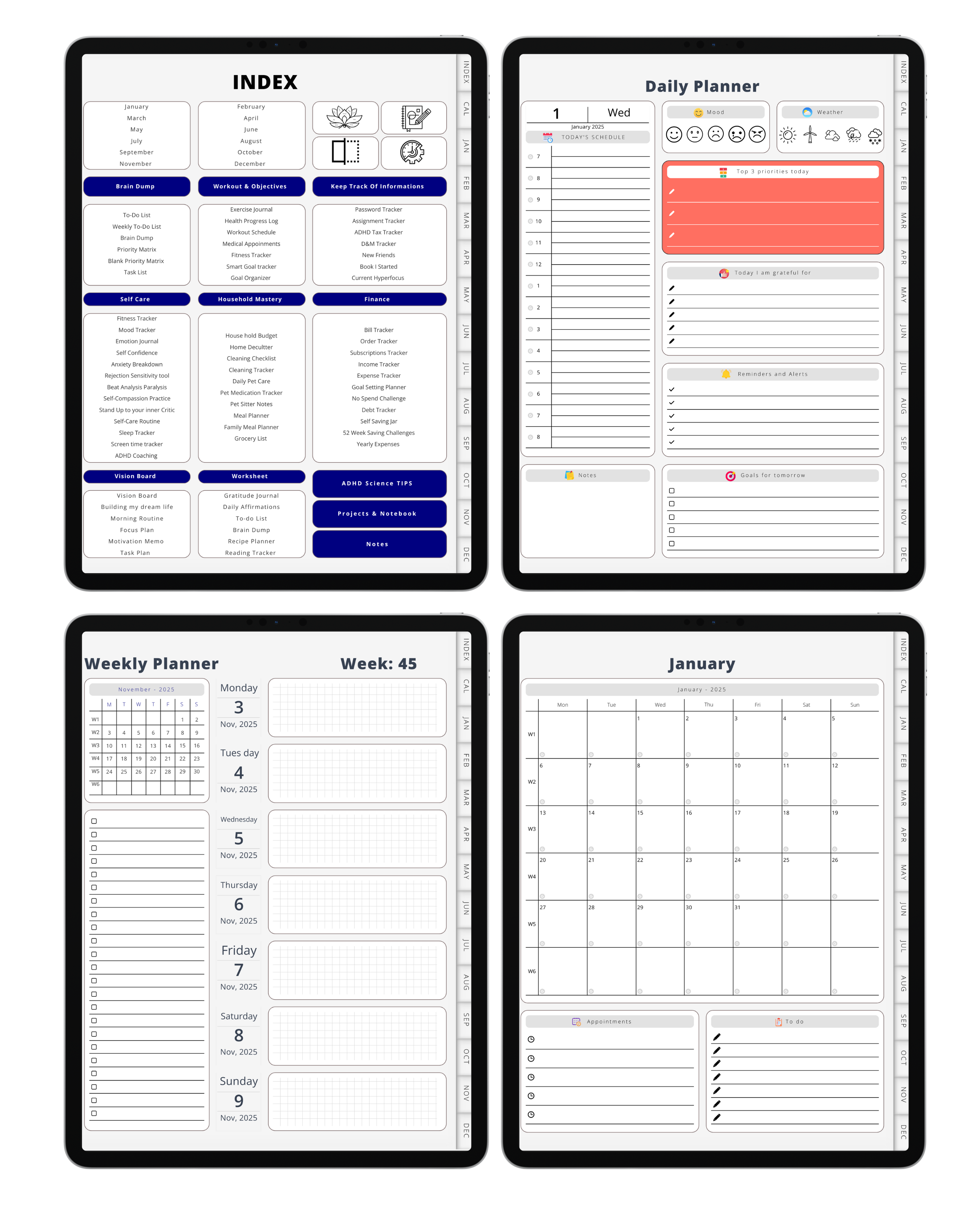 The Ultimate ADHD Digital Planner Prototype (Pro Version)